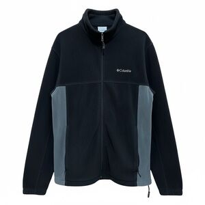 Columbia Black and Gray Zip-Up Fleece Jacket